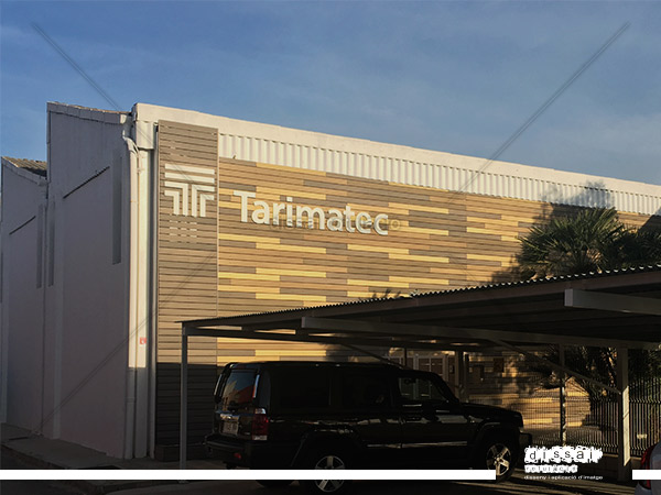 TARIMATEC. Rótulo de PVC para fachada principal