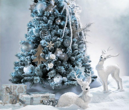 árbol navidad con nieve artificial